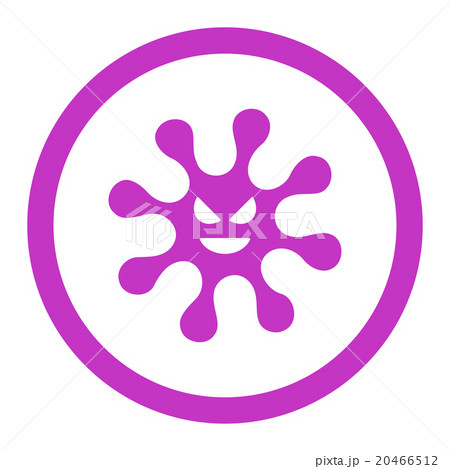 Evil Bacteria Rounded Vector Icon Evil Bacteria Rounded Vector Icon 20466512