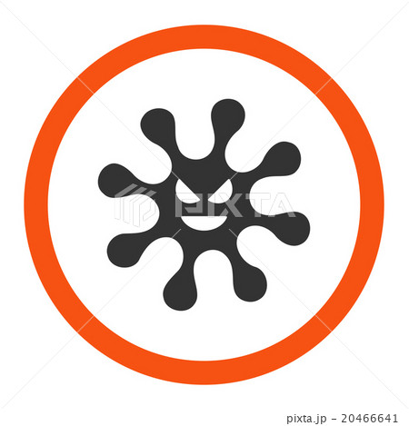 Evil Bacteria Rounded Vector Icon 20466641
