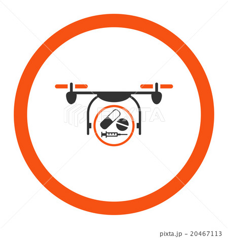 Medication Quadcopter Rounded Vector Icon Medication Quadcopter Rounded Vector Icon 20467113