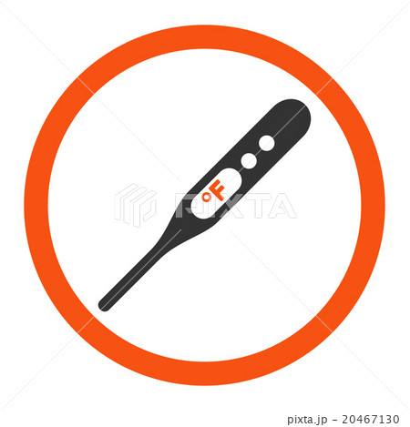 Fahrenheit Thermometer Rounded Vector Icon 20467130