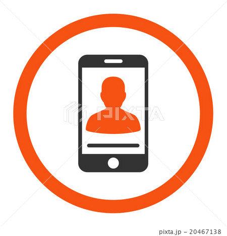 Mobile Contact Rounded Vector Icon 20467138