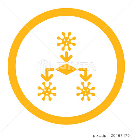 Virus Reproduction Rounded Vector Icon 20467476