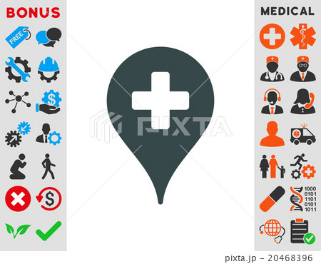 Clinic Map Pointer Icon 20468396