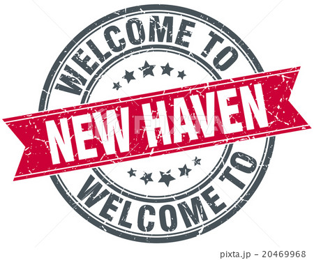 welcome to New Haven red round vintage stamp welcome to New Haven red round vintage stamp 20469968