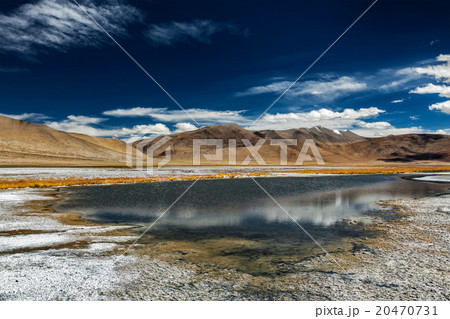 Mountain lake Tso Kar in Himalayas Mountain lake Tso Kar in Himalayas 20470731