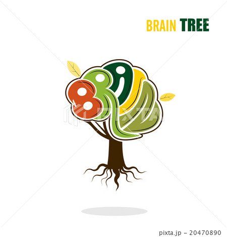 Abstract vector brain tree logo template. Abstract vector brain tree logo template. 20470890