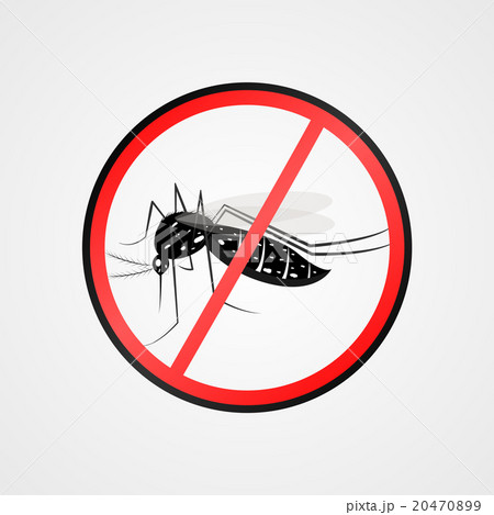 Anti mosquito symbol.Mosquito warning sign Anti mosquito symbol.Mosquito warning sign 20470899