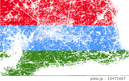 Flag of Karelia with old texture. Vector 20471667