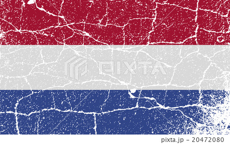 Flag of Netherlands with old texture. Vector Flag of Netherlands with old texture. Vector 20472080