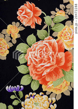 日本の紋様　絹織物　染め物　古布　 20472288