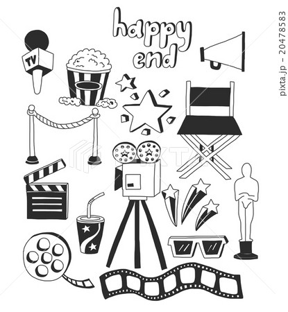 Vector set of cinema icons Hand drawn images 20478583