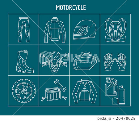Vector set of linear icons 20478628