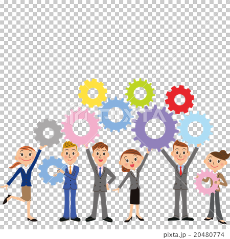 Teamwork and businessmen 20480774