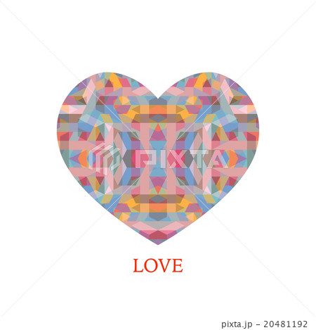 Abstract geometric background in heart shape 20481192