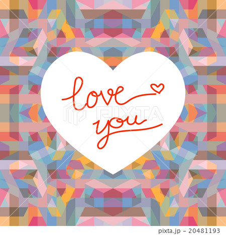 Abstract geometric background with heart shape 20481193