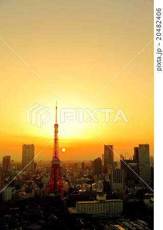 東京タワー 夕焼け の写真素材 4406