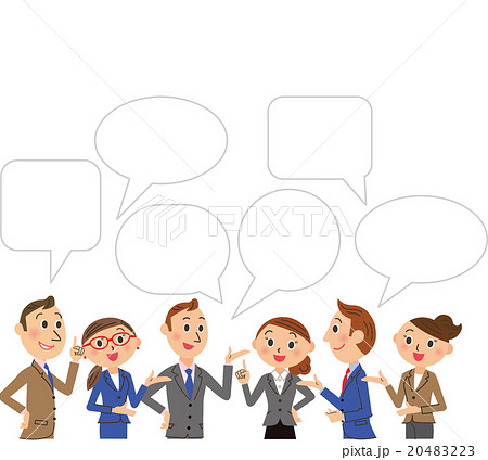 A Worker Clerk Who Makes A Conversation Stock Illustration 4223