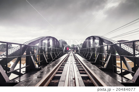 Railway metal bridge of River Kwai, Thailand 20484077