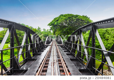 Railway metal bridge of River Kwai, Thailand 20484081