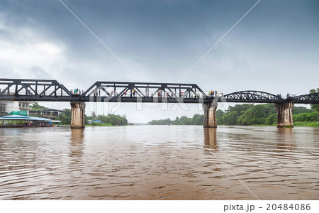 Railway metal bridge of River Kwai, Thailand 20484086