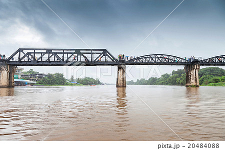 Railway metal bridge of River Kwai, Thailand 20484088