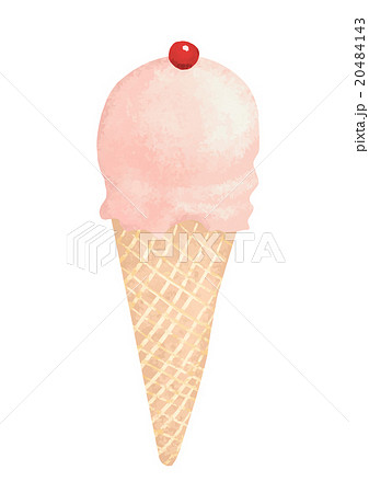 桜アイスクリームのイラスト素材