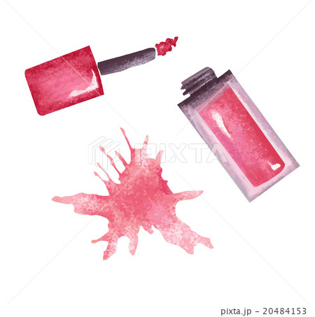 マニキュアネイルのイラスト素材