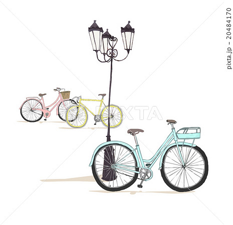自転車と街灯のイラスト素材 20484170 Pixta