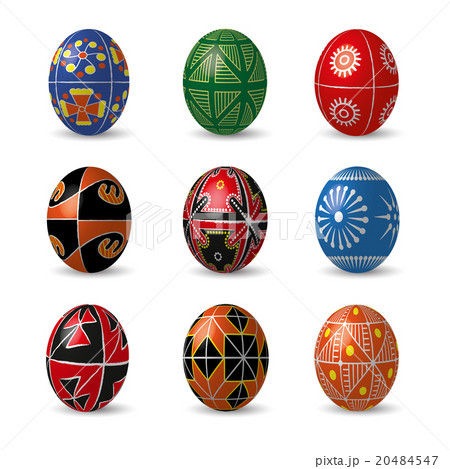 Set of color Easter eggs. Set of color Easter eggs. 20484547