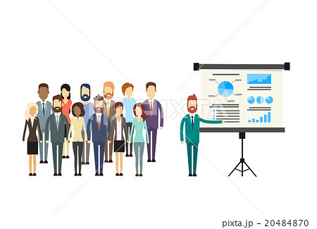 Business People Group Presentation Flip Chart 20484870