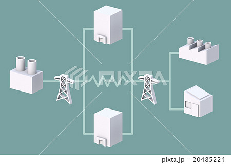 送電網のイメージイラスト 送電網のイメージイラスト 20485224