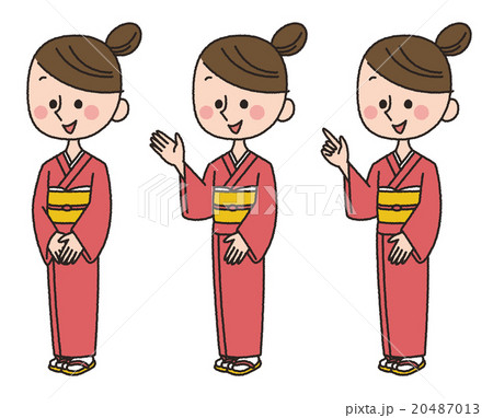 和服 女性のイラスト素材