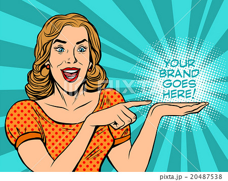 Girl promotional your brand goes here 20487538