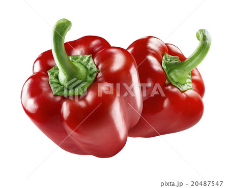 Red sweet pepper isolated on white background Red sweet pepper isolated on white background 20487547