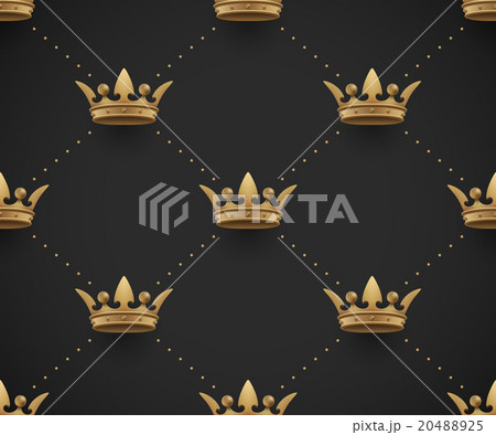 Seamless gold pattern with king crowns 20488925