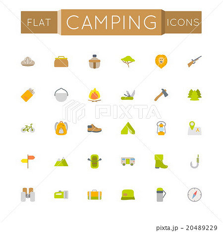 Vector Flat Camping Icons 20489229