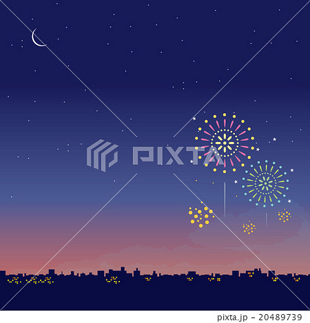 花火 夜景 イラスト 花火 夜景 イラスト 20489739