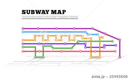Metro map in the form of a train 20493606