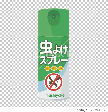 虫除けスプレーのイラスト　緑 20494137