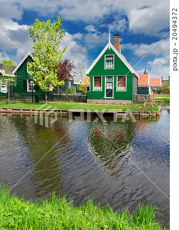 old  houses of Zaanse Schans, Netherlands 20494372