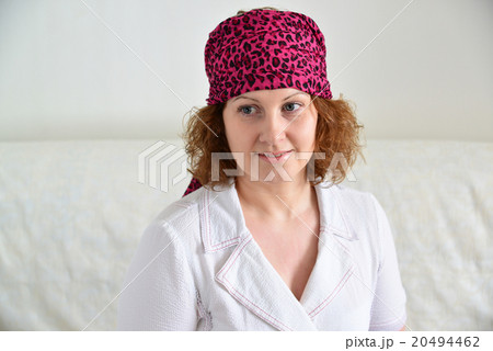 Portrait of woman with  scarf on her head like a 20494462