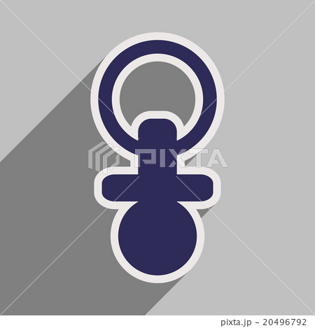 Modern flat icon with long shadow baby Nipple Modern flat icon with long shadow baby Nipple 20496792