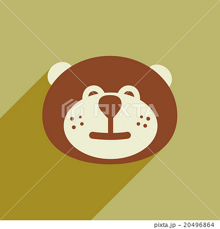 flat icon with long shadow Canadian beaver flat icon with long shadow Canadian beaver 20496864