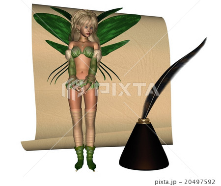 Fairy Scribe Waiting to Write a Letter Fairy Scribe Waiting to Write a Letter 20497592
