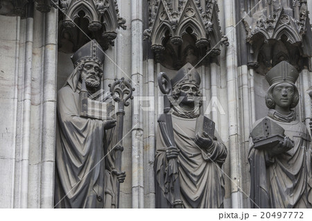 The cathedral of Cologne. Detail from facade The cathedral of Cologne. Detail from facade 20497772