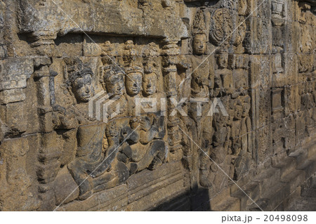 Detail from Borobudur temple at Java in Indonesia Detail from Borobudur temple at Java in Indonesia 20498098
