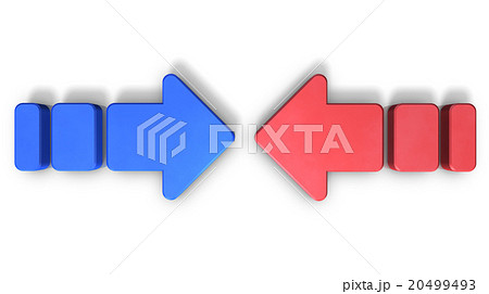 対立を表すアブストラクト3dcgイラストのイラスト素材