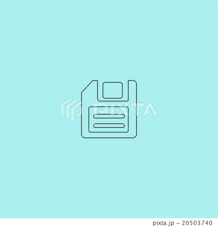 Magnetic floppy disc icon for computer 20503740