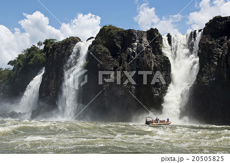 Dinghy under the  the Iguazu Falls 20505825