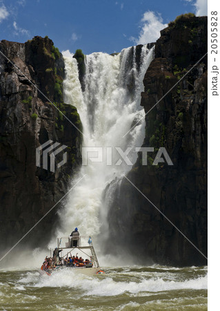Dinghy under the  the Iguazu Falls 20505828